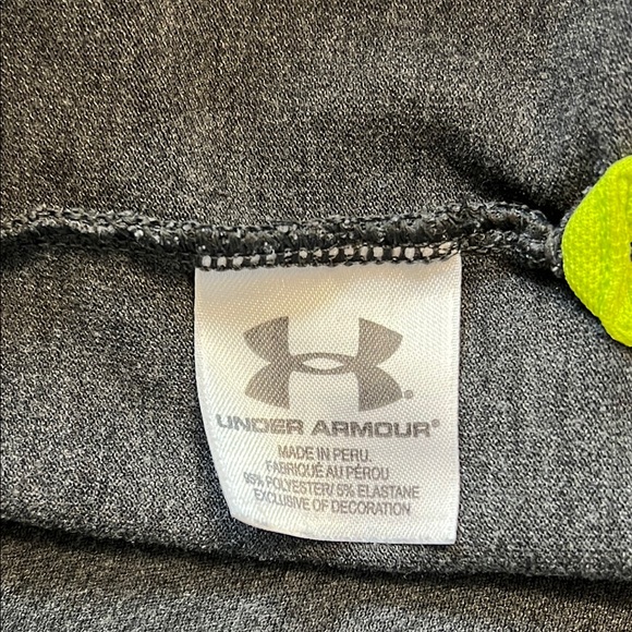 Under Armour Heat Gear Loose Gray Polo Shirt with Yellow Accents Mens XL - Picture 6 of 10